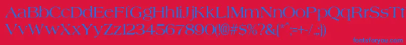 AgateNormal Font – Blue Fonts on Red Background