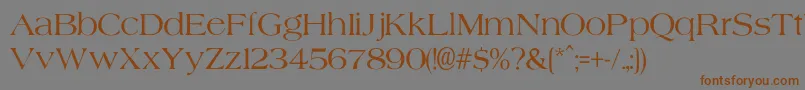 AgateNormal Font – Brown Fonts on Gray Background