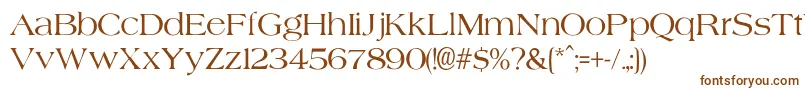 AgateNormal-fontti – ruskeat fontit valkoisella taustalla