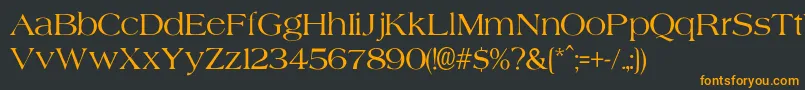 フォントAgateNormal – 黒い背景にオレンジの文字