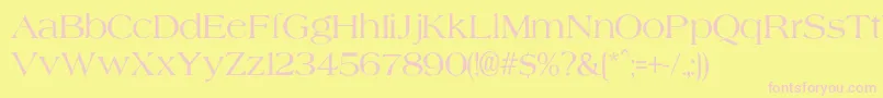 フォントAgateNormal – ピンクのフォント、黄色の背景