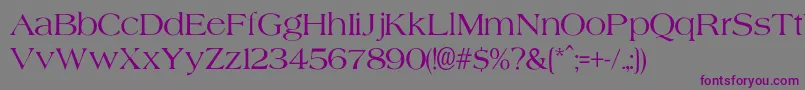 AgateNormal-Schriftart – Violette Schriften auf grauem Hintergrund