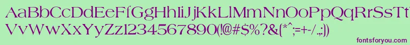 AgateNormal Font – Purple Fonts on Green Background