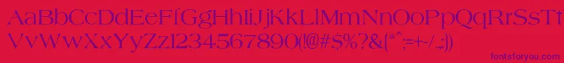 AgateNormal Font – Purple Fonts on Red Background