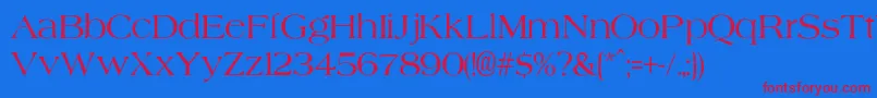 AgateNormal Font – Red Fonts on Blue Background