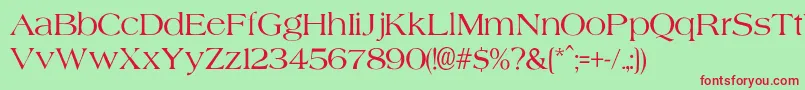 AgateNormal Font – Red Fonts on Green Background