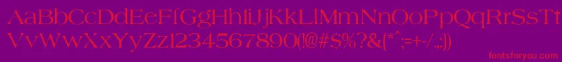 AgateNormal Font – Red Fonts on Purple Background