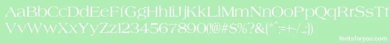 AgateNormal Font – White Fonts on Green Background