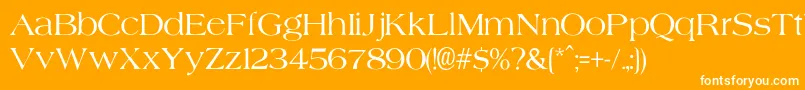 AgateNormal Font – White Fonts on Orange Background