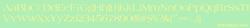 AgateNormal Font – Yellow Fonts on Green Background