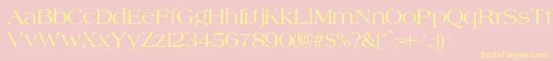 AgateNormal-Schriftart – Gelbe Schriften auf rosa Hintergrund