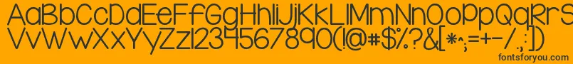 Kglegohouse Font – Black Fonts on Orange Background