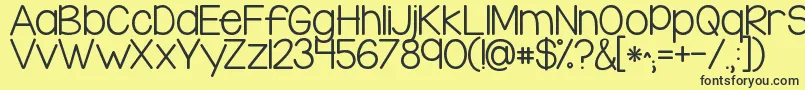 Kglegohouse Font – Black Fonts on Yellow Background
