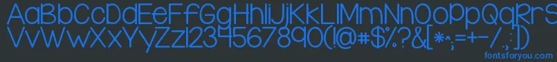 Kglegohouse Font – Blue Fonts on Black Background