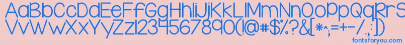 Kglegohouse Font – Blue Fonts on Pink Background