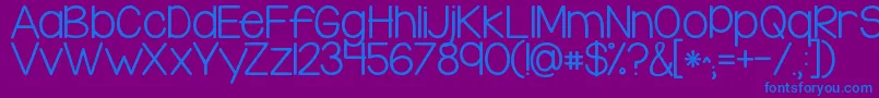 Kglegohouse Font – Blue Fonts on Purple Background