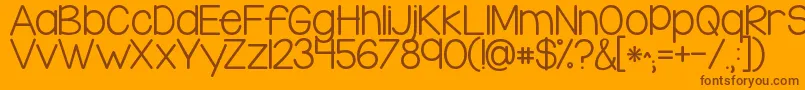 Kglegohouse Font – Brown Fonts on Orange Background