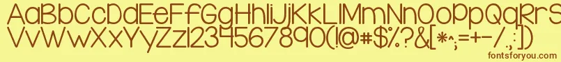 Kglegohouse Font – Brown Fonts on Yellow Background