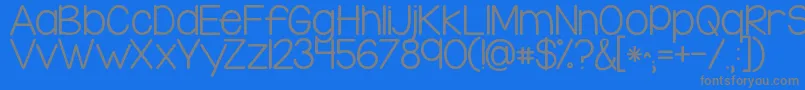Kglegohouse Font – Gray Fonts on Blue Background
