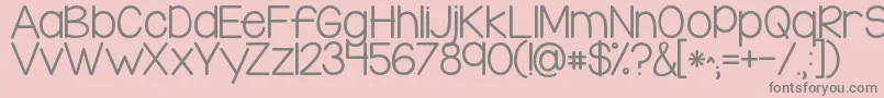 Kglegohouse Font – Gray Fonts on Pink Background