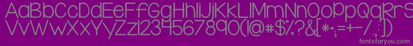 Kglegohouse Font – Gray Fonts on Purple Background