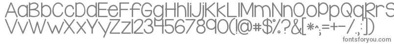 フォントKglegohouse – 白い背景に灰色の文字
