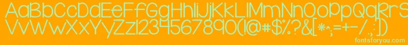 Kglegohouse Font – Green Fonts on Orange Background