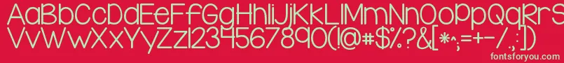 Kglegohouse Font – Green Fonts on Red Background