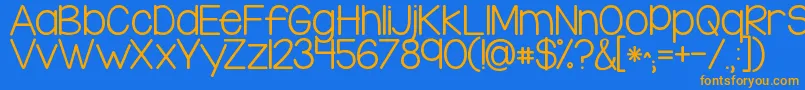 Kglegohouse Font – Orange Fonts on Blue Background