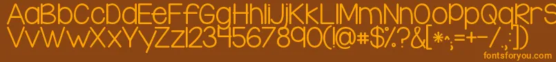 Kglegohouse Font – Orange Fonts on Brown Background