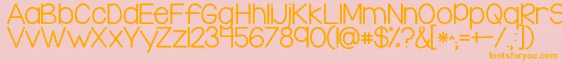 Kglegohouse Font – Orange Fonts on Pink Background