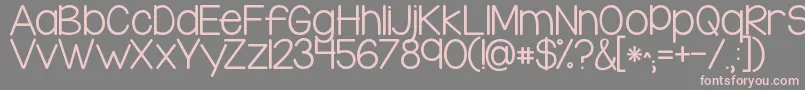Kglegohouse Font – Pink Fonts on Gray Background