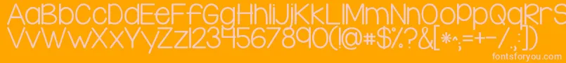 Kglegohouse Font – Pink Fonts on Orange Background