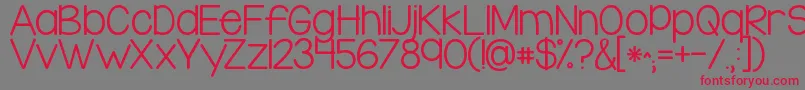 Kglegohouse Font – Red Fonts on Gray Background