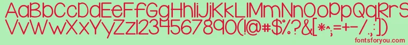 Kglegohouse Font – Red Fonts on Green Background