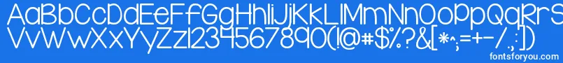 Kglegohouse Font – White Fonts on Blue Background