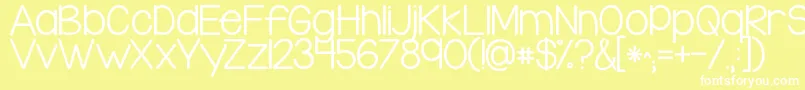 Kglegohouse Font – White Fonts on Yellow Background