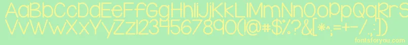 Kglegohouse Font – Yellow Fonts on Green Background