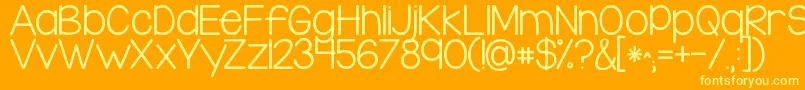 Kglegohouse Font – Yellow Fonts on Orange Background