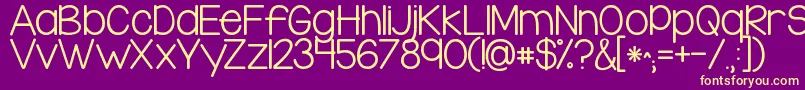 Kglegohouse Font – Yellow Fonts on Purple Background