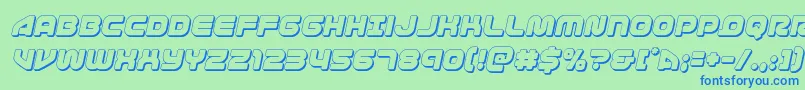 1stenterprises3Dital Font – Blue Fonts on Green Background