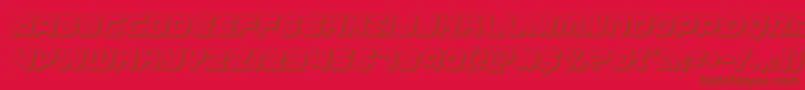 フォント1stenterprises3Dital – 赤い背景に茶色の文字
