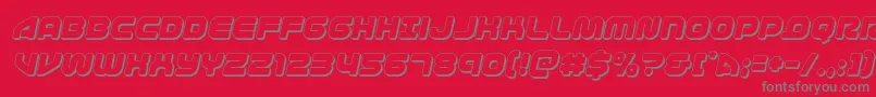 1stenterprises3Dital Font – Gray Fonts on Red Background