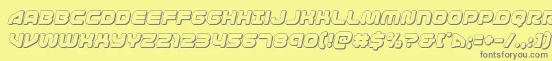 1stenterprises3Dital Font – Gray Fonts on Yellow Background