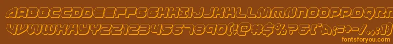 1stenterprises3Dital Font – Orange Fonts on Brown Background