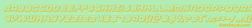 1stenterprises3Dital Font – Orange Fonts on Green Background