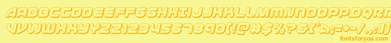 1stenterprises3Dital Font – Orange Fonts on Yellow Background