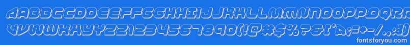 1stenterprises3Dital Font – Pink Fonts on Blue Background