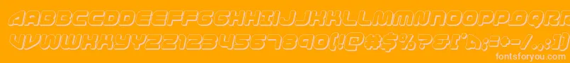 1stenterprises3Dital-Schriftart – Rosa Schriften auf orangefarbenem Hintergrund