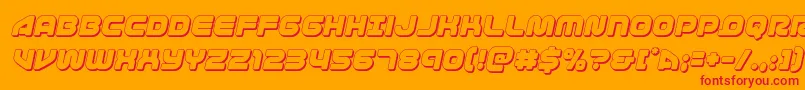 1stenterprises3Dital Font – Red Fonts on Orange Background